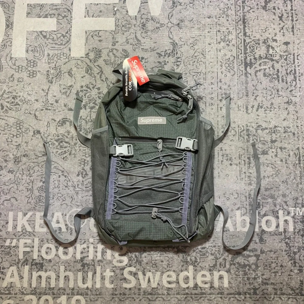 Supreme Olive Green Tactical Backpack with Bungee Front